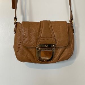 Michael Kors small crossbody tan leather purse